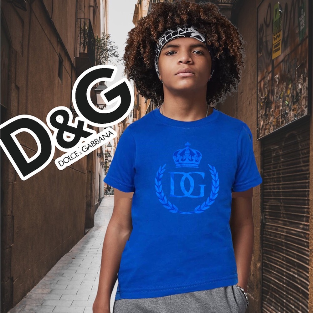 NWT Dolce & Gabbana Tshirt D&G Graphic Shirt Tee Kids Toddler Boys Girls Italy